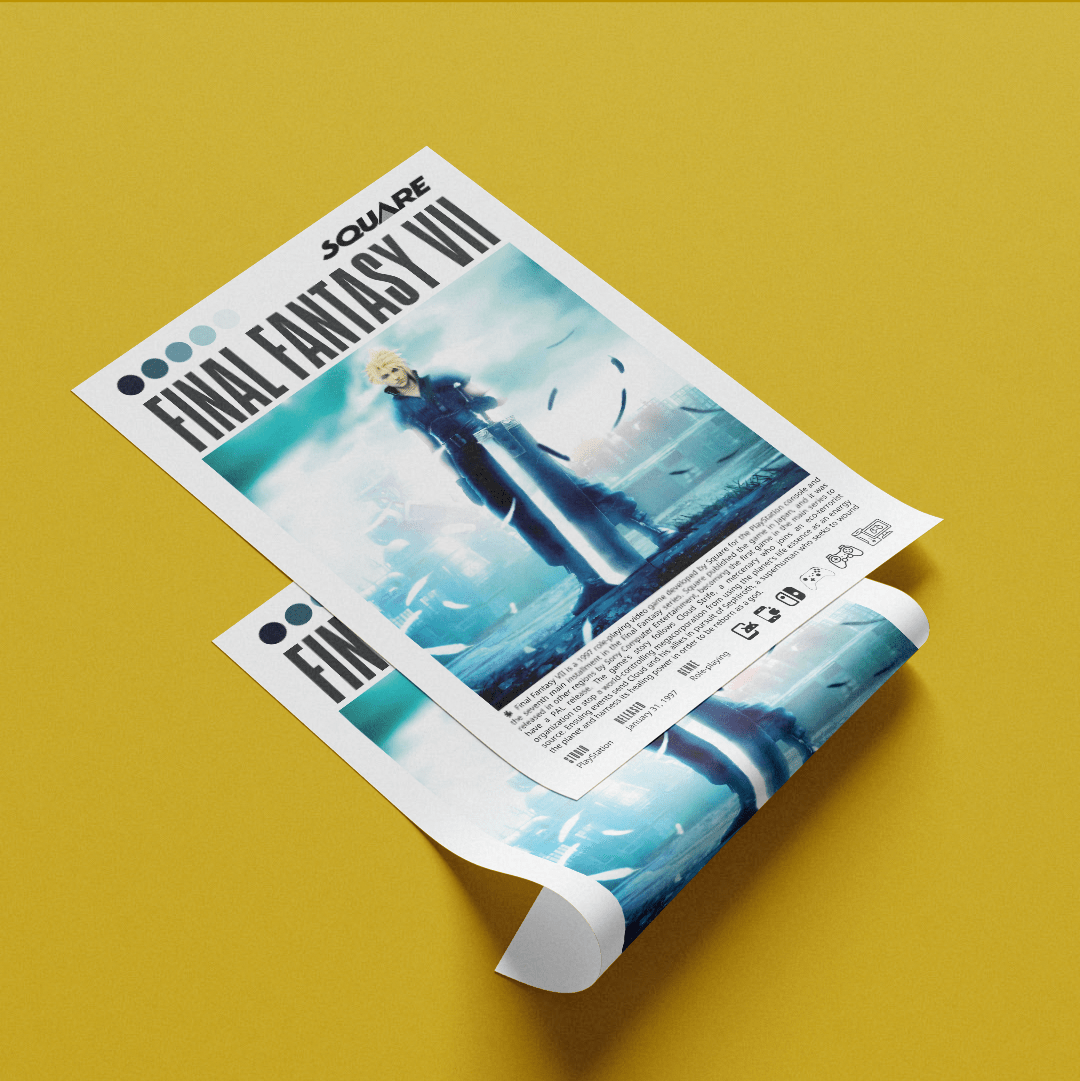 Final Fantasy VII Games Prints - 98types