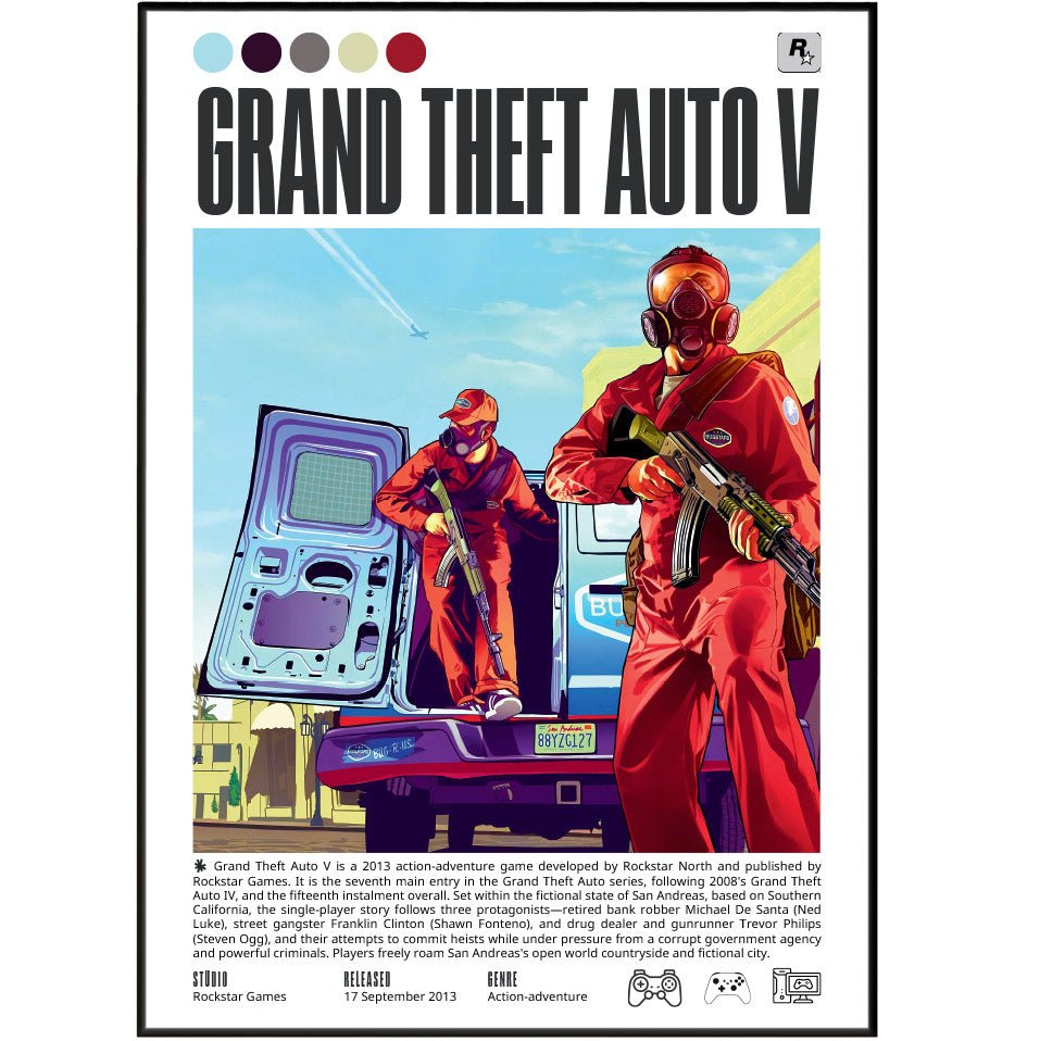 Grand Theft Auto V 1 Games Prints - 98types