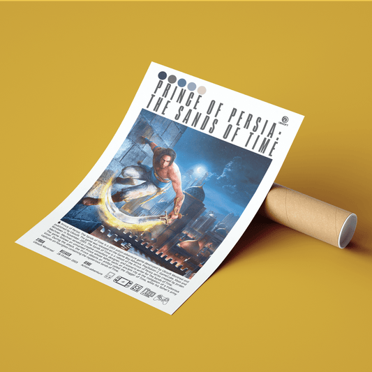 Prince of Persia Sands of Time 2003 game poster — Ubisoft Prince Farah Dagger of Time wall art print UK - 98types