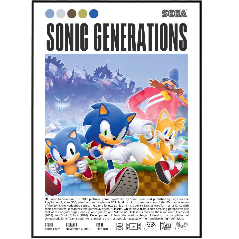 Sonic Generations Video Games Prints - 98types
