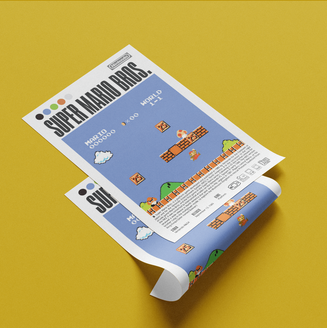 Super Mario Bros Video Games Prints - 98types