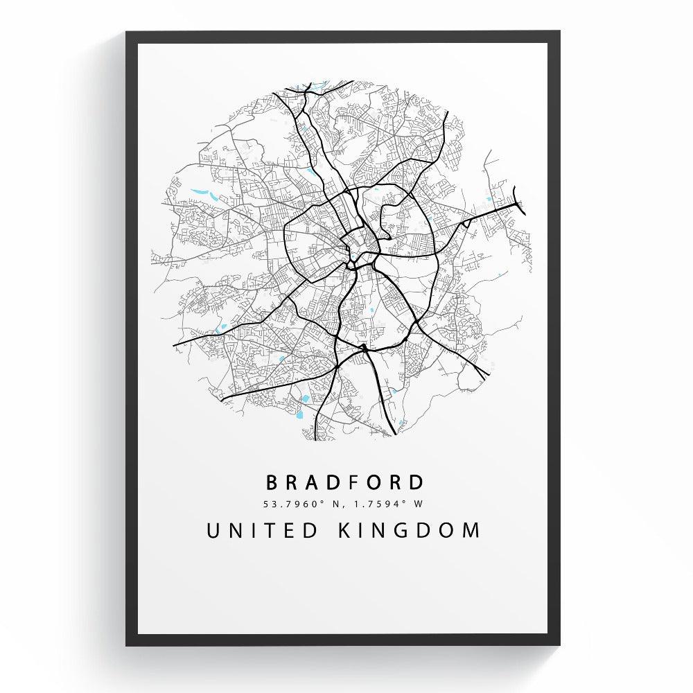 Bradford Street City Map Print - 98types