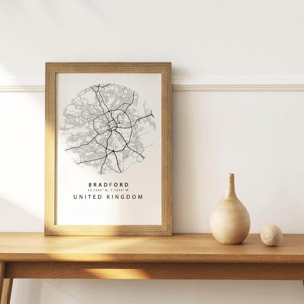 Bradford Street City Map Print - 98types