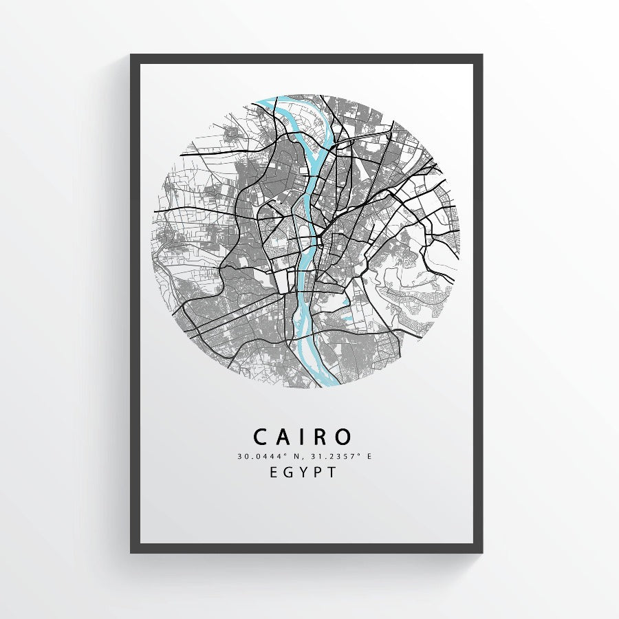 CAIRO Map Print - 98typesAfrica Maps