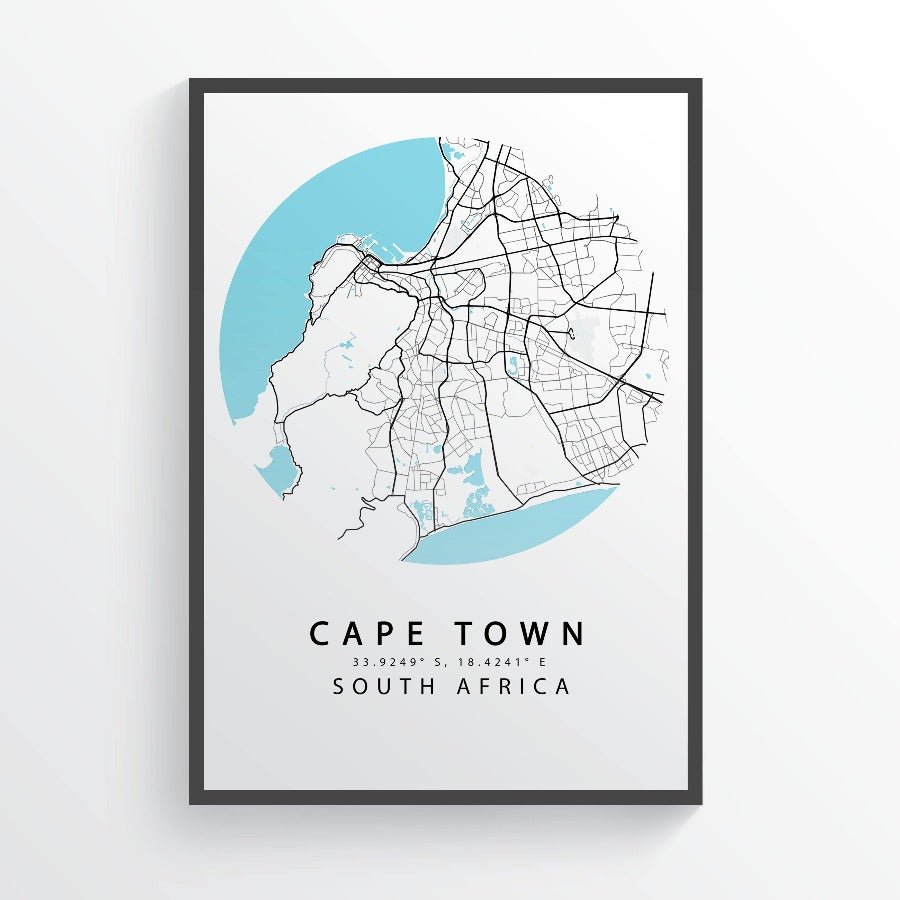 Cape Town Street Map Print - 98types
