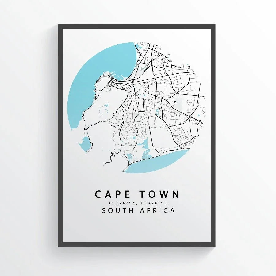Cape Town Street Map Print - 98types