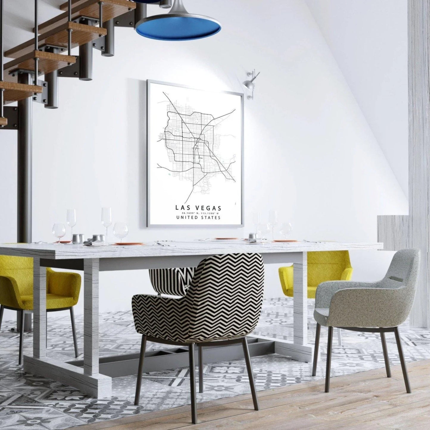 Las Vegas City Map Print - 98types