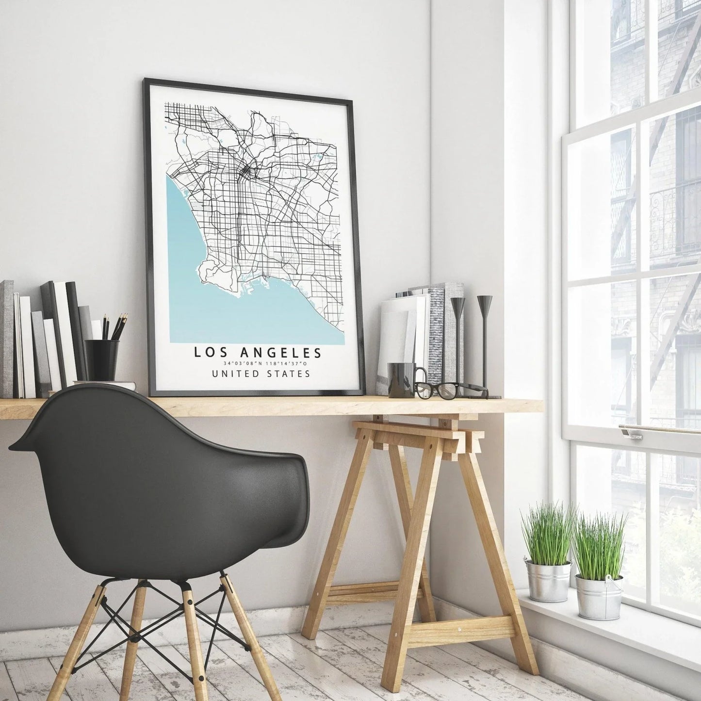 Los Angeles City Street Map Print - 98types