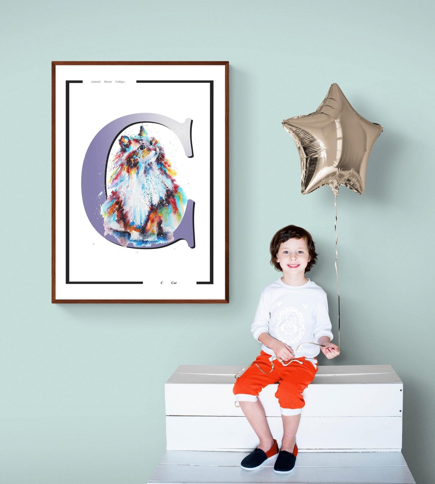 Cat Letter C Poster - 98typesAnimals Alphabet