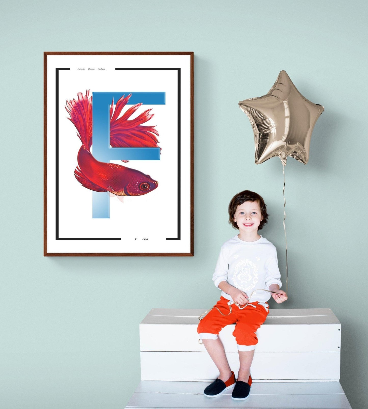 Fish Letter F Print - 98typesAnimals Alphabet