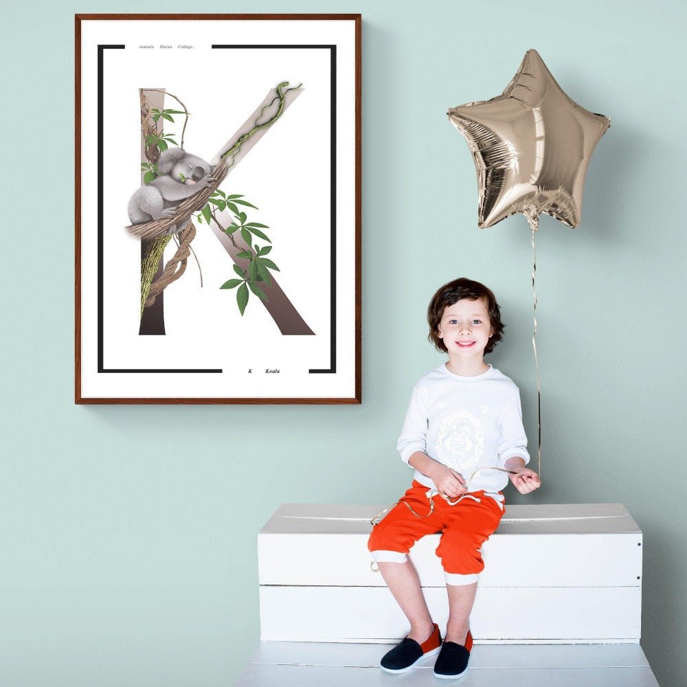 Koala Letter K Print - 98types