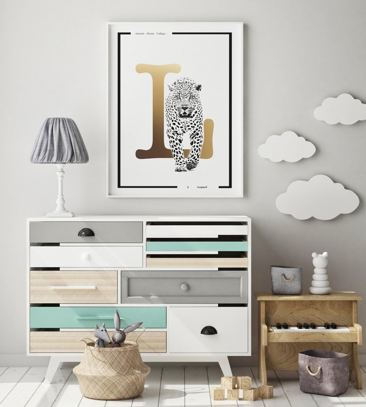 Leopard Alphabet Poster - 98typesAnimals Alphabet