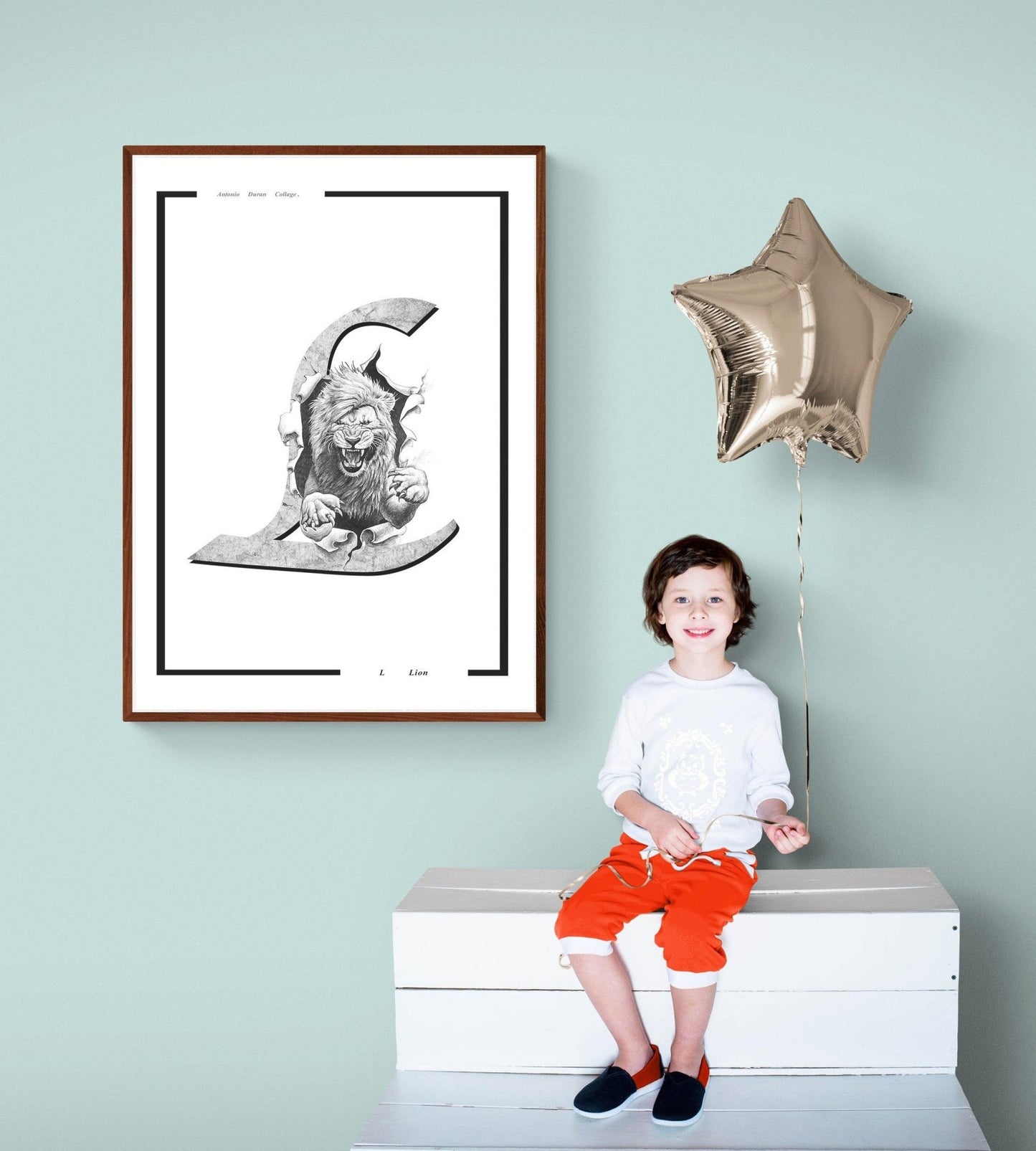 Lion Letter L Print - 98typesAnimals Alphabet