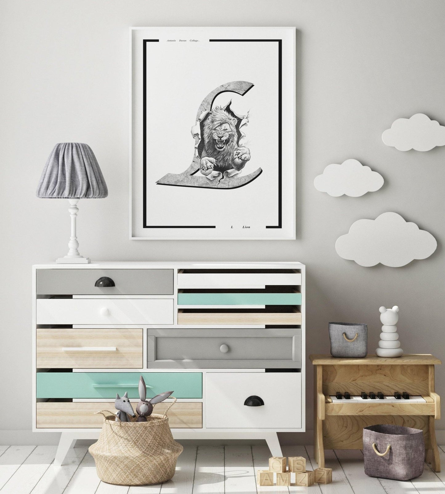Lion Letter L Print - 98typesAnimals Alphabet