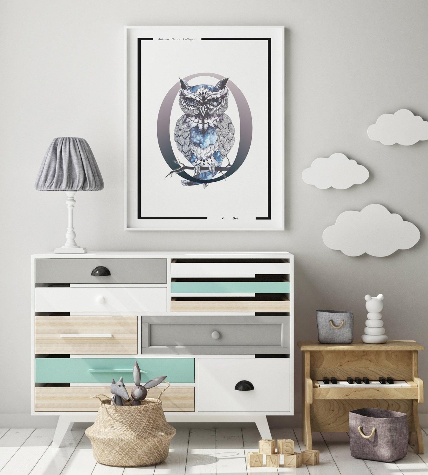 Owl Letter O Print - 98typesAnimals Alphabet