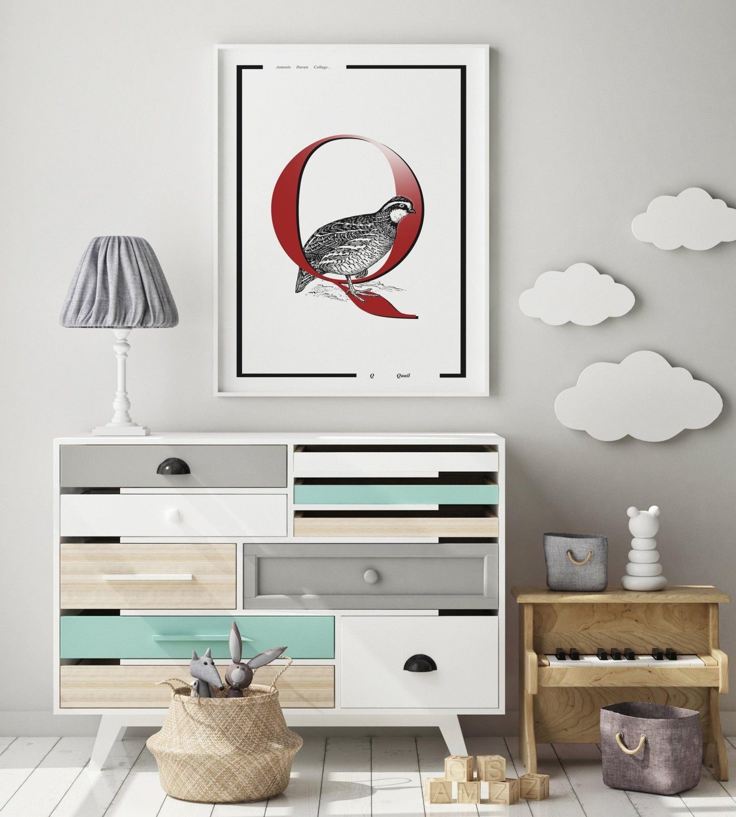 Quail Letter Q Print - 98typesAnimals Alphabet