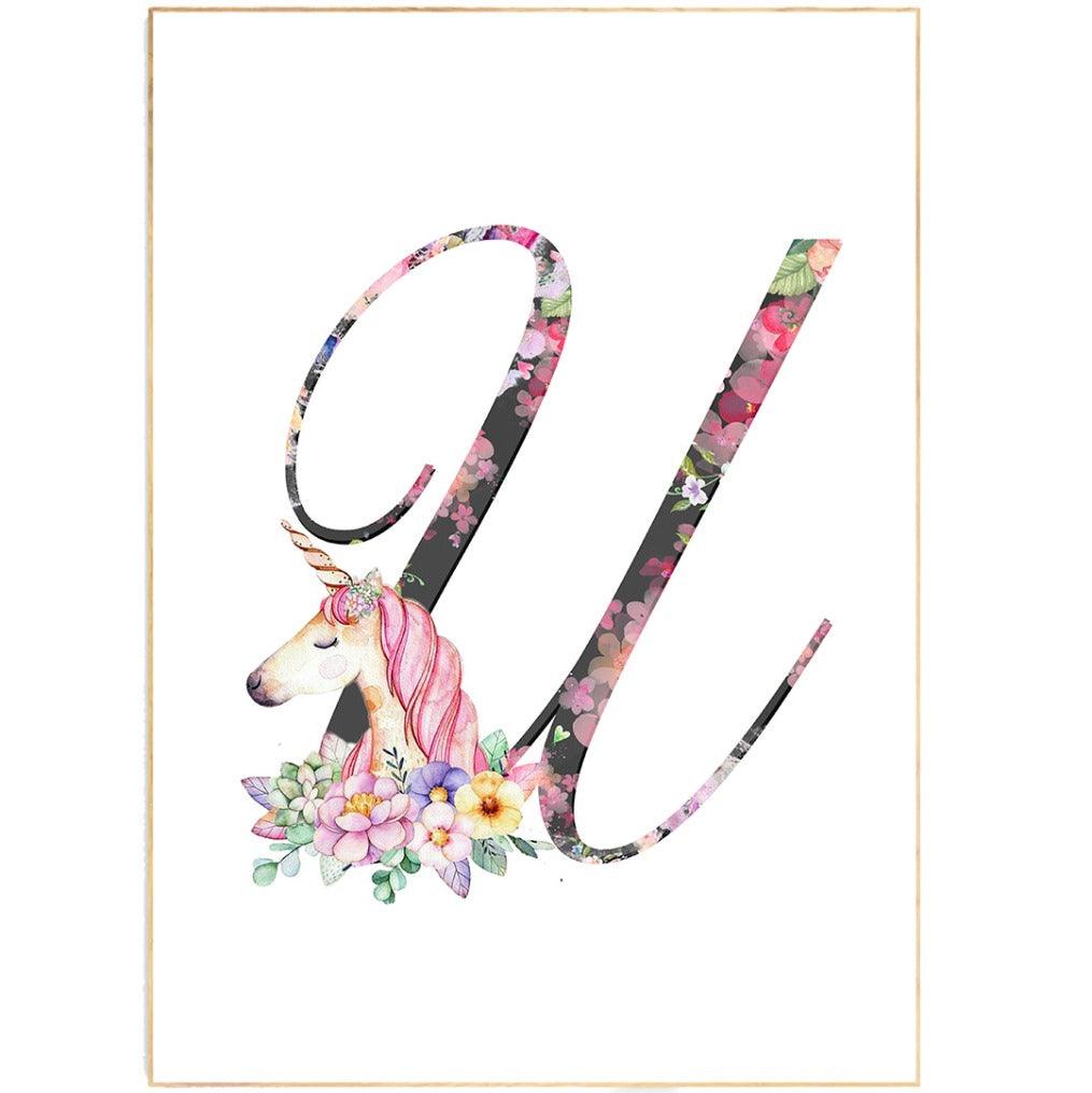 Unicorn Letter U Print - 98typesAnimals Alphabet