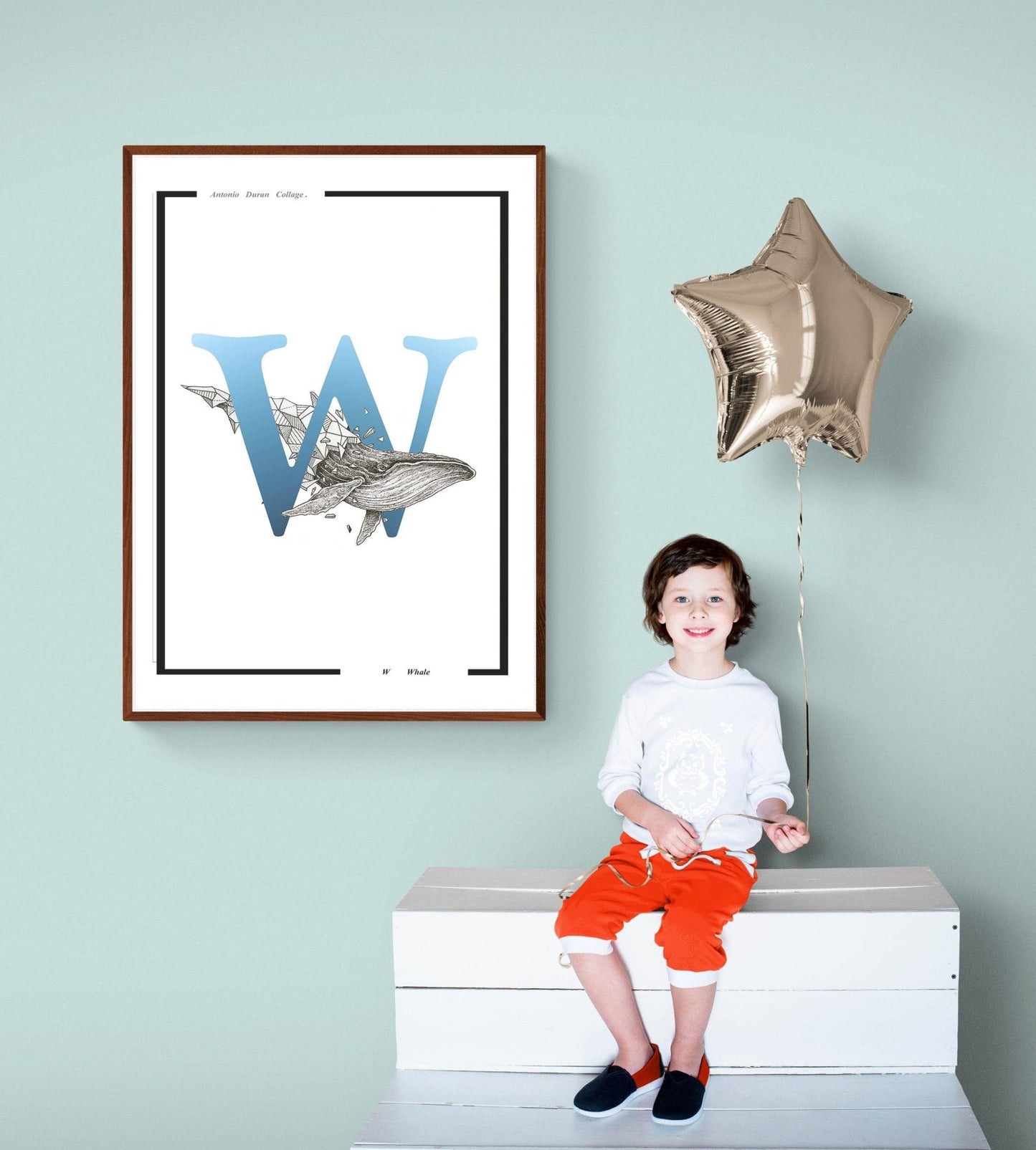 Whale Alphabet Poster - 98typesAnimals Alphabet