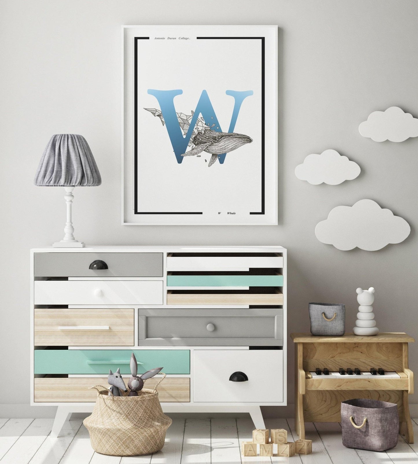 Whale Alphabet Poster - 98typesAnimals Alphabet