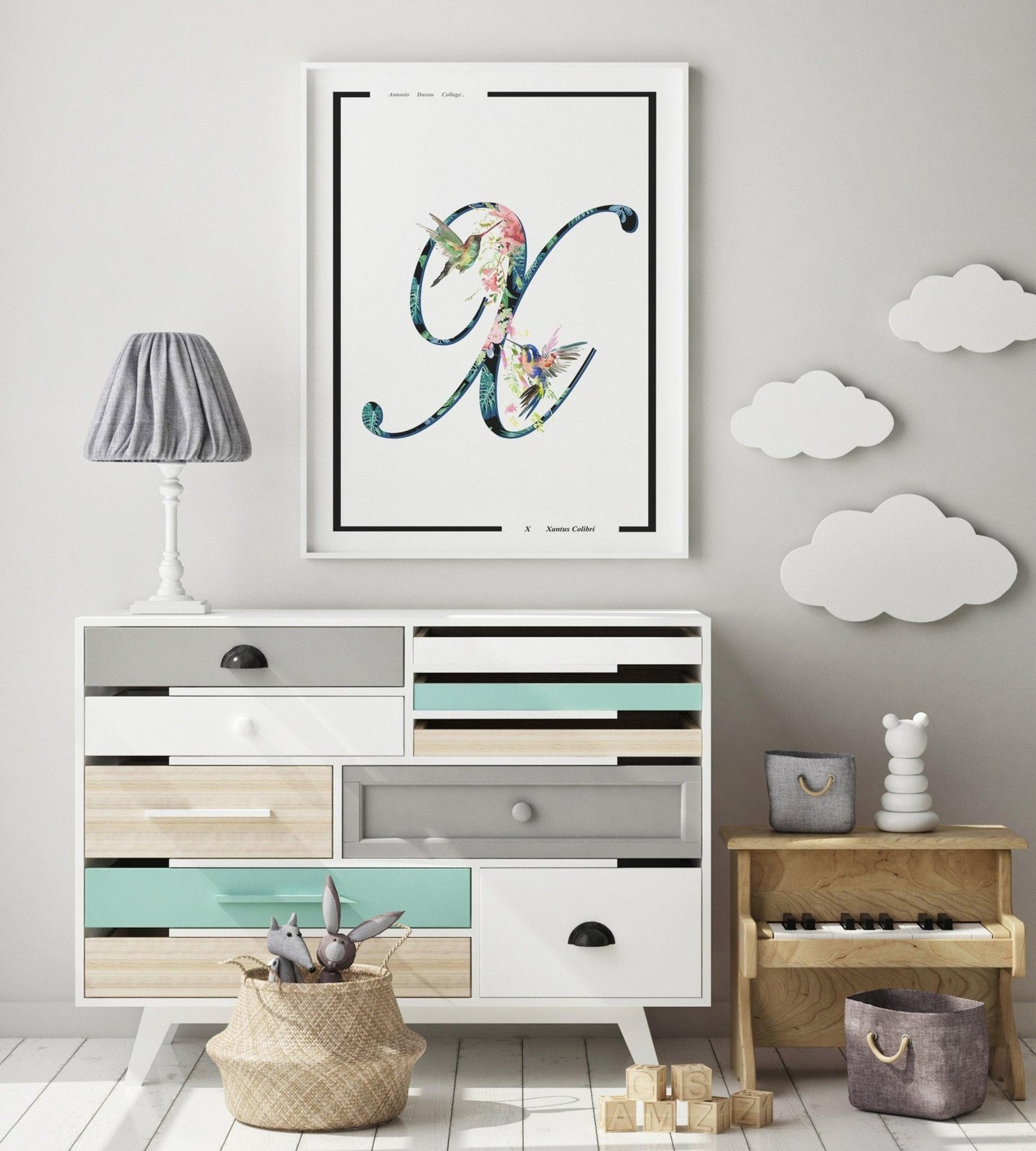Xantus Colibri Alphabet Poster - 98typesAnimals Alphabet