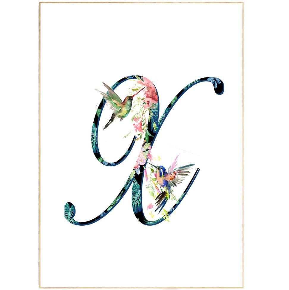 Xantus Colibri Alphabet Poster - 98typesAnimals Alphabet