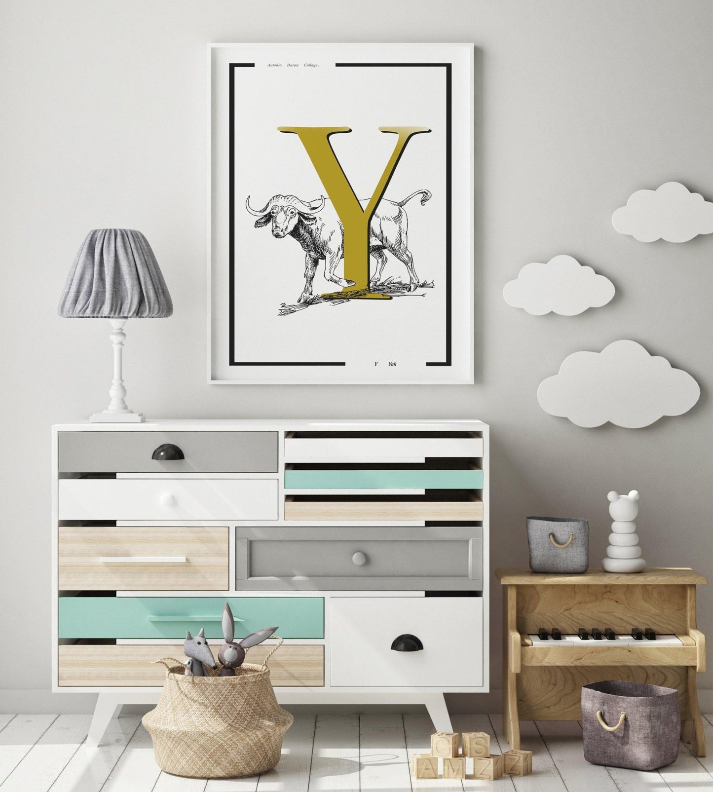 Yak Alphabet Poster - 98typesAnimals Alphabet