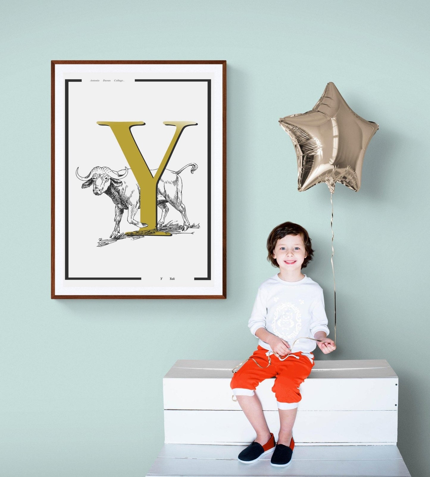 Yak Alphabet Poster - 98typesAnimals Alphabet