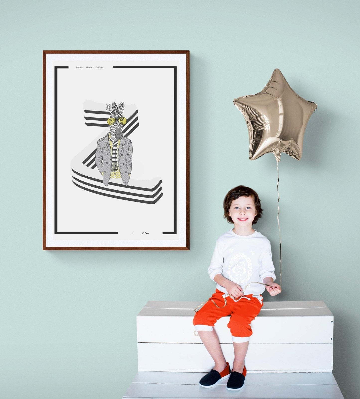 Zebra Letter Z Print - 98typesAnimals Alphabet