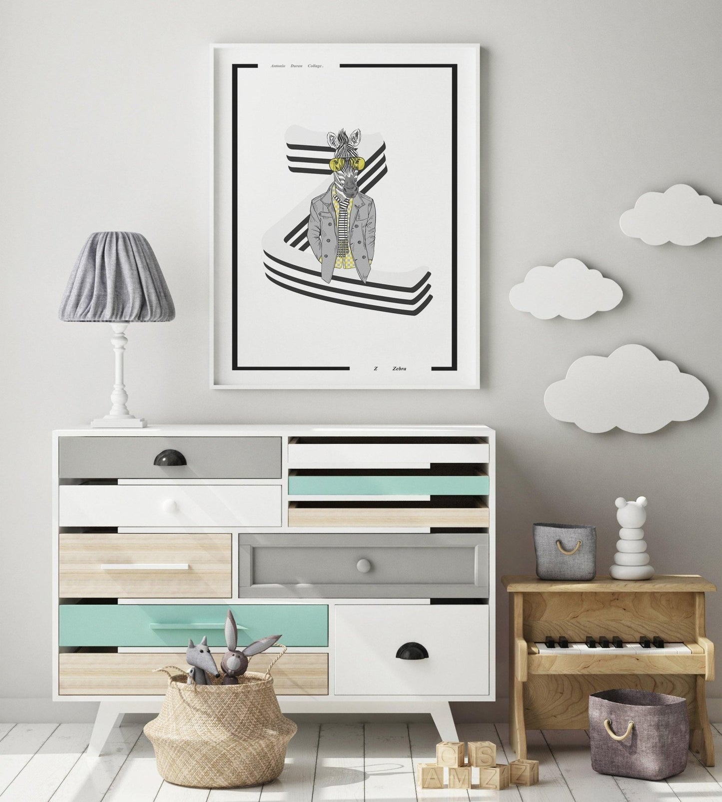 Zebra Letter Z Print - 98typesAnimals Alphabet
