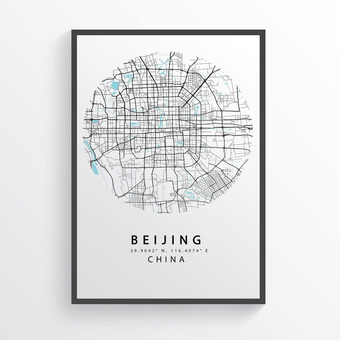 Beijing City Map Print - 98types