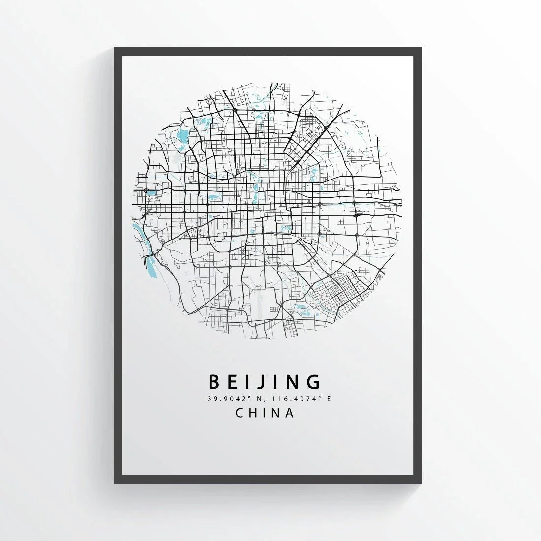 Beijing City Map Print - 98types