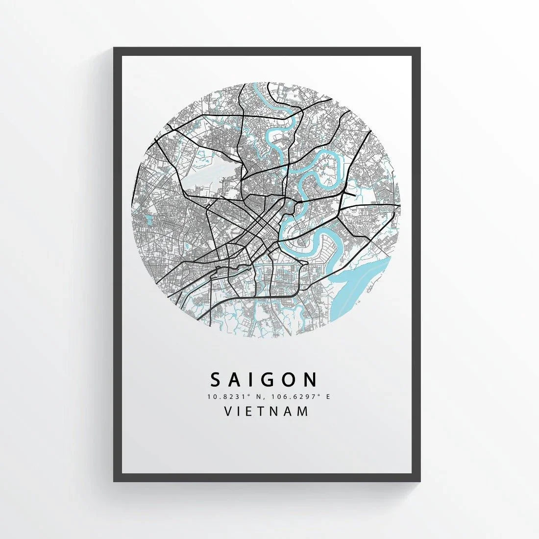 Ho Chi Minh City Map Print | Vietnam Map - 98types