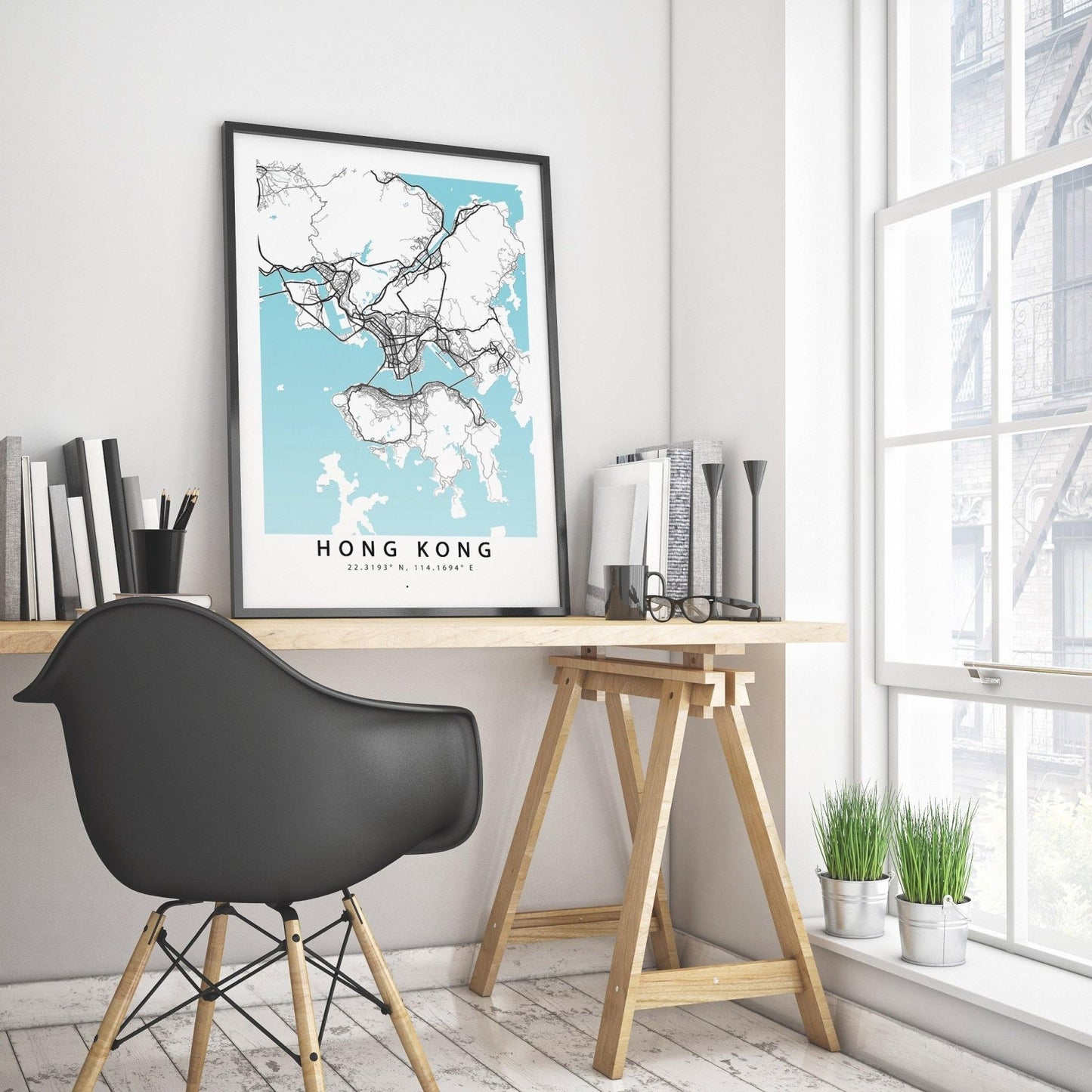 Hong Kong City Map Print - 98types