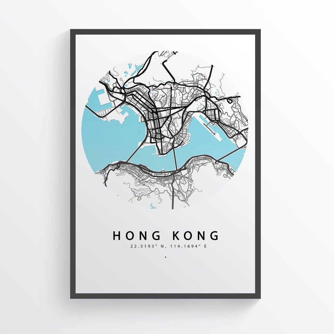 Hong Kong City Map Print - 98types