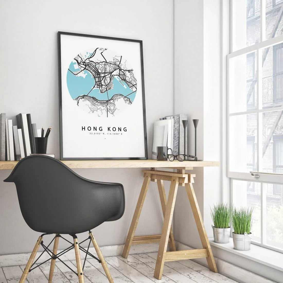 Hong Kong City Map Print - 98types