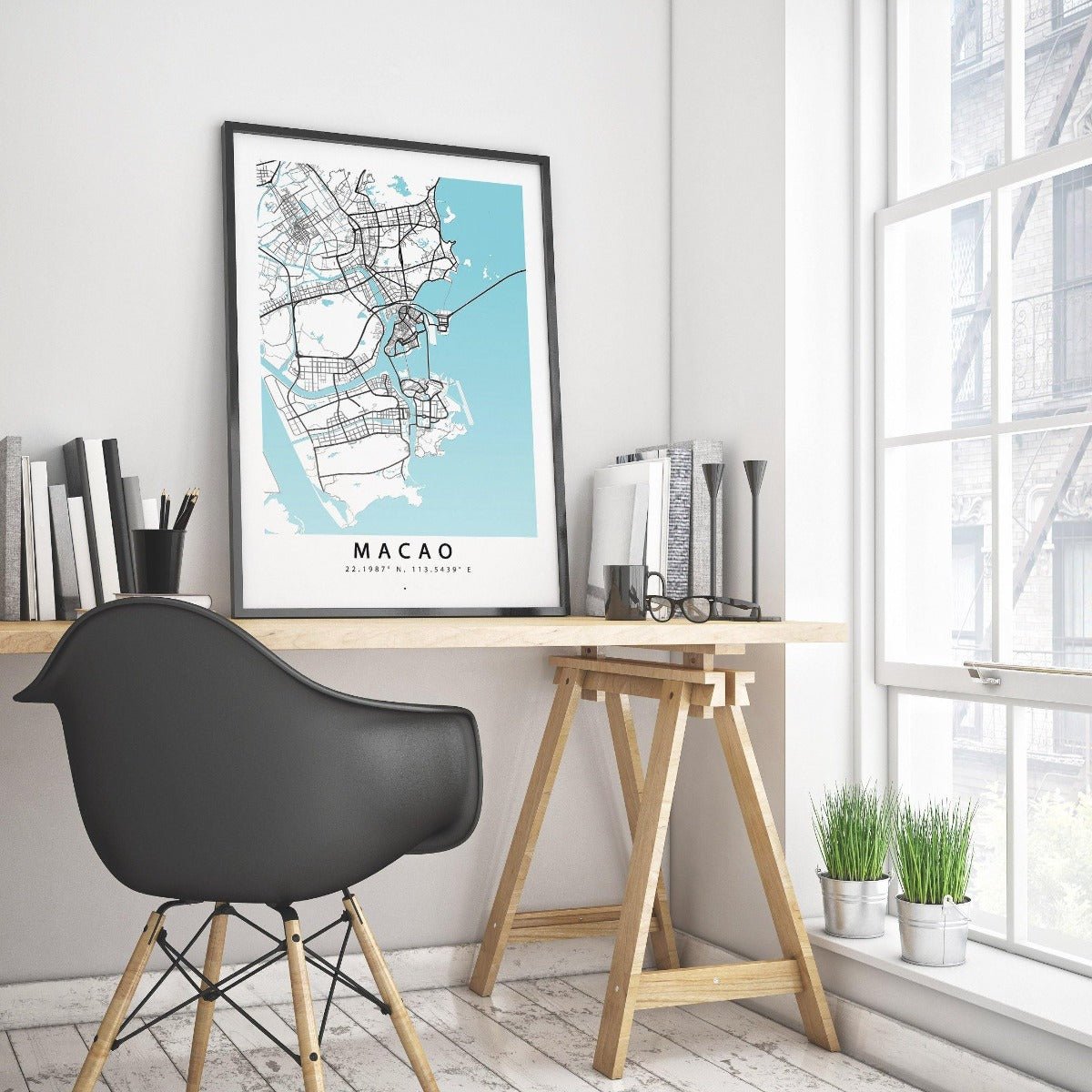 Macao City Street Map Print - 98types