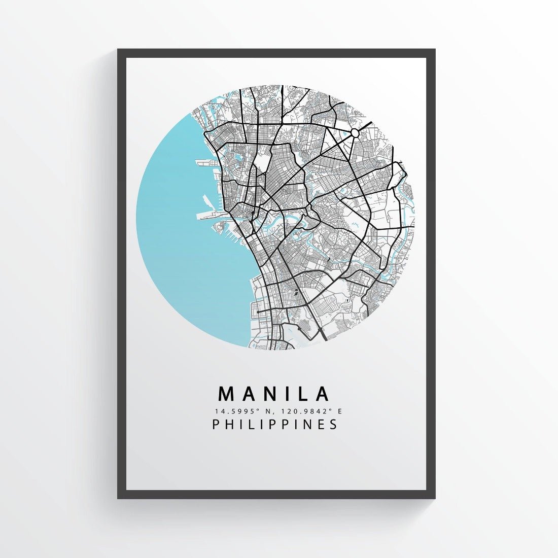 Manila City Street Map Print - 98types