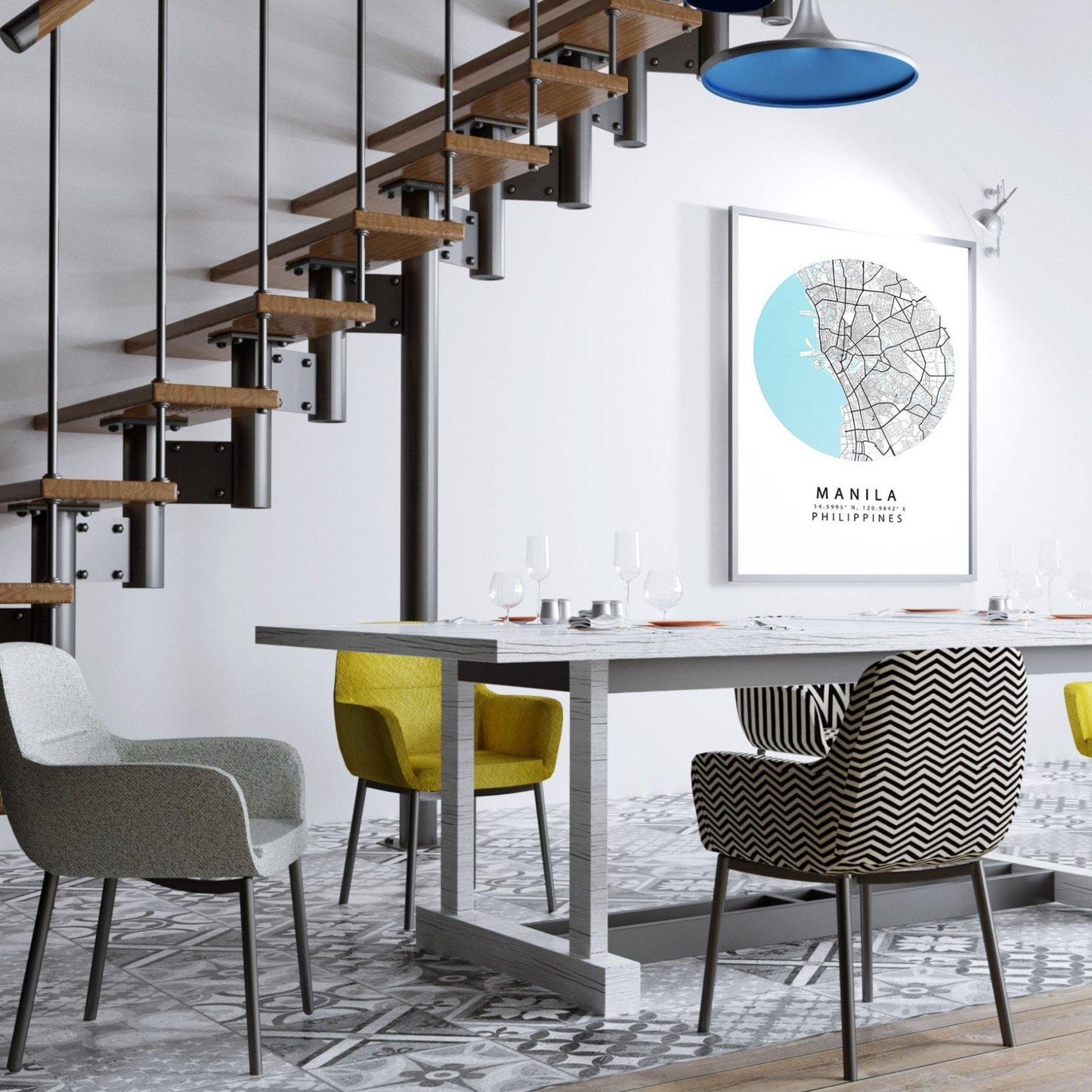 Manila City Street Map Print - 98types