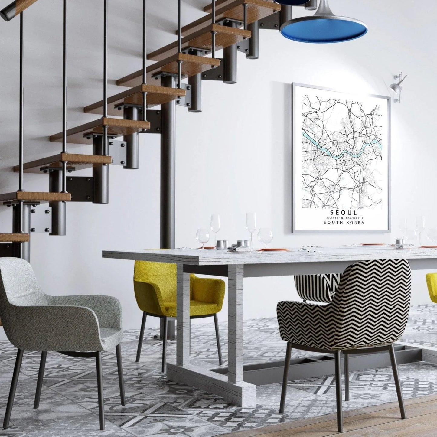 Seoul City Map Print - 98types