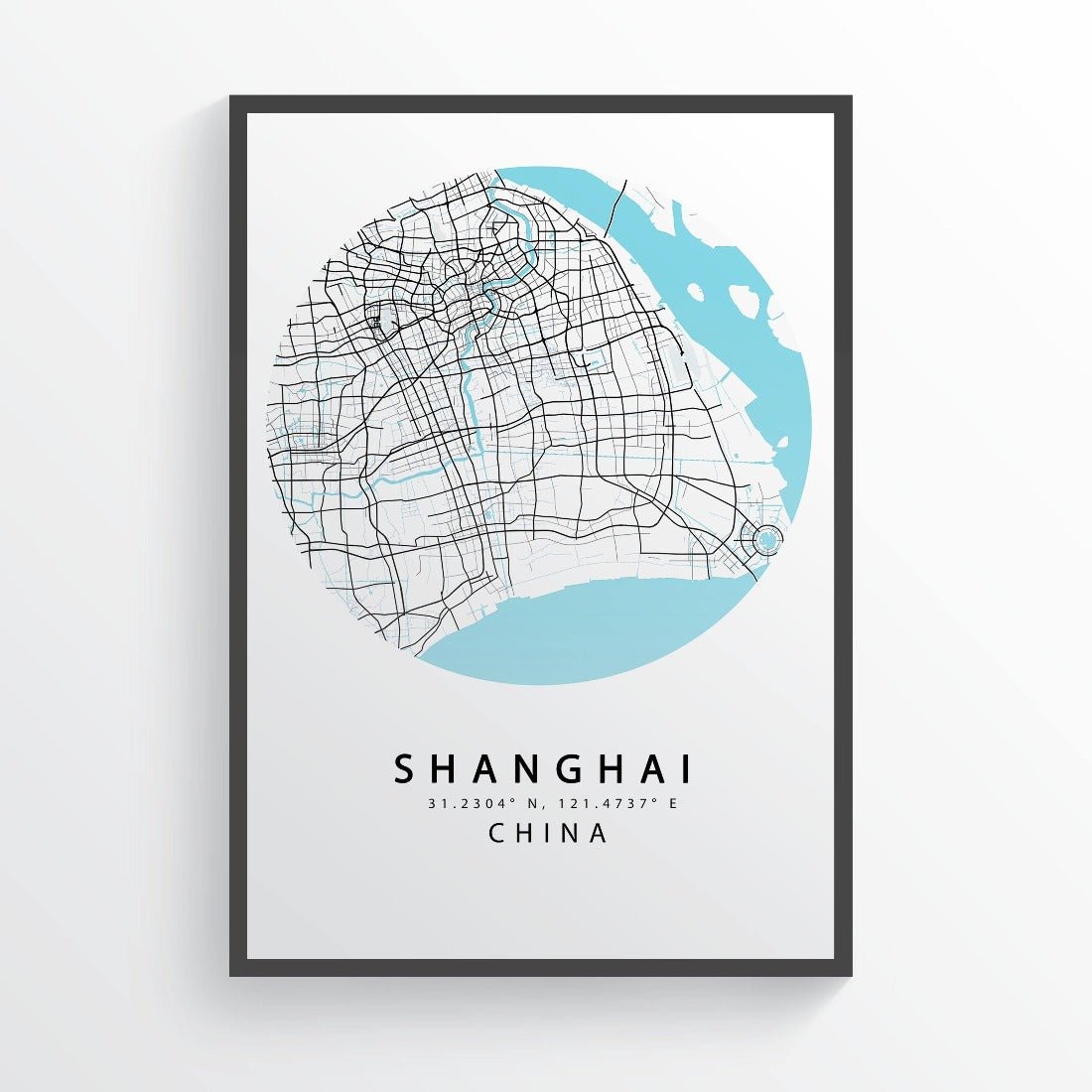 Shanghai City Map Print - 98types