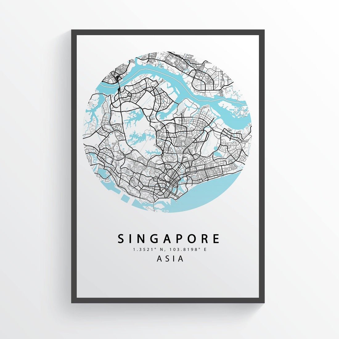 Singapore City Map Print - 98types