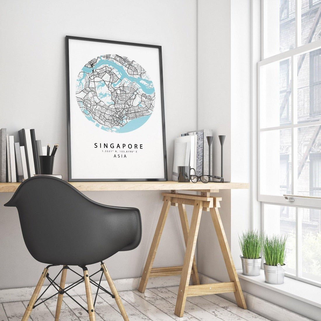 Singapore City Map Print - 98types