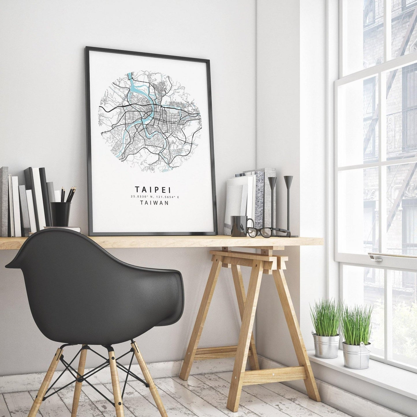Taipei City Map Print - 98types