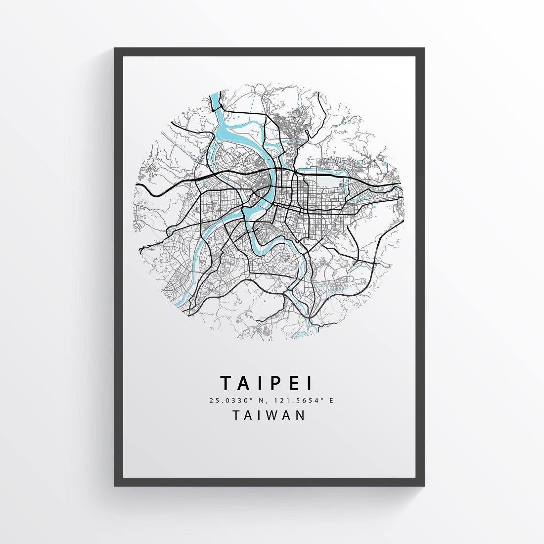 Taipei City Map Print - 98types