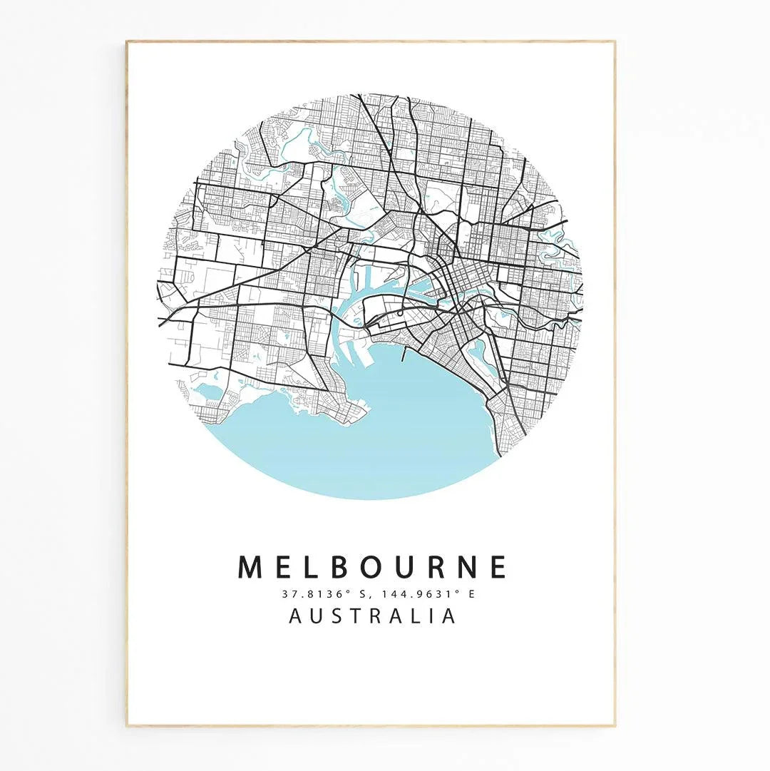 Melbourne City Map Prints - 98types