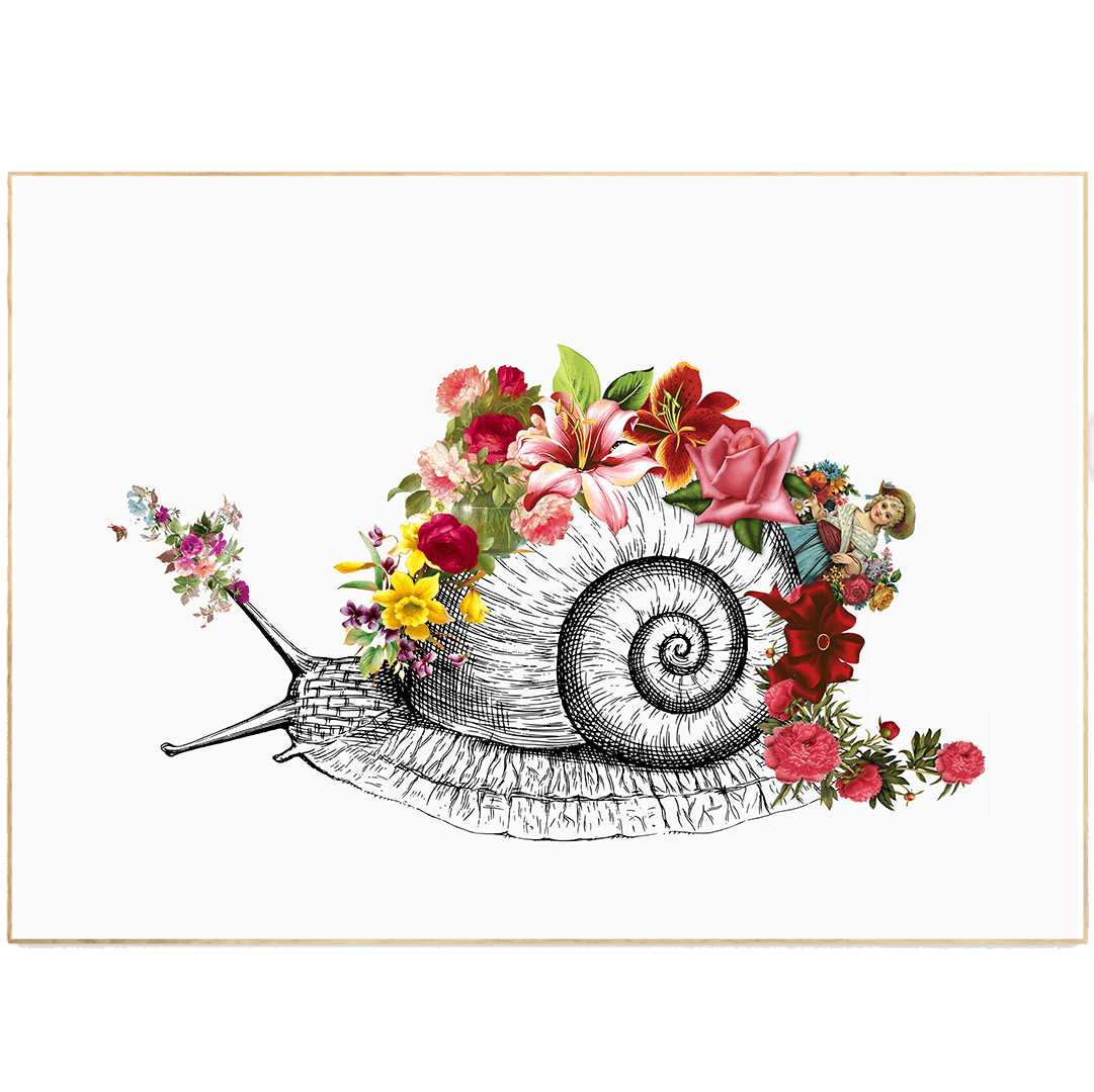 Snail Anatomical Flowers Body Print - 98types