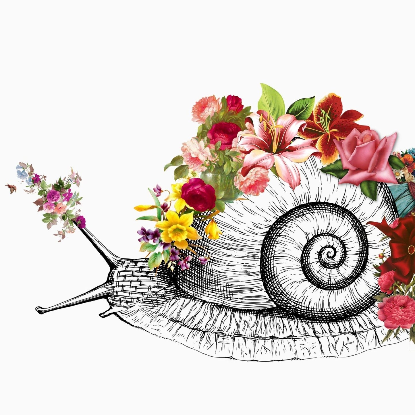 Snail Anatomical Flowers Body Print - 98types