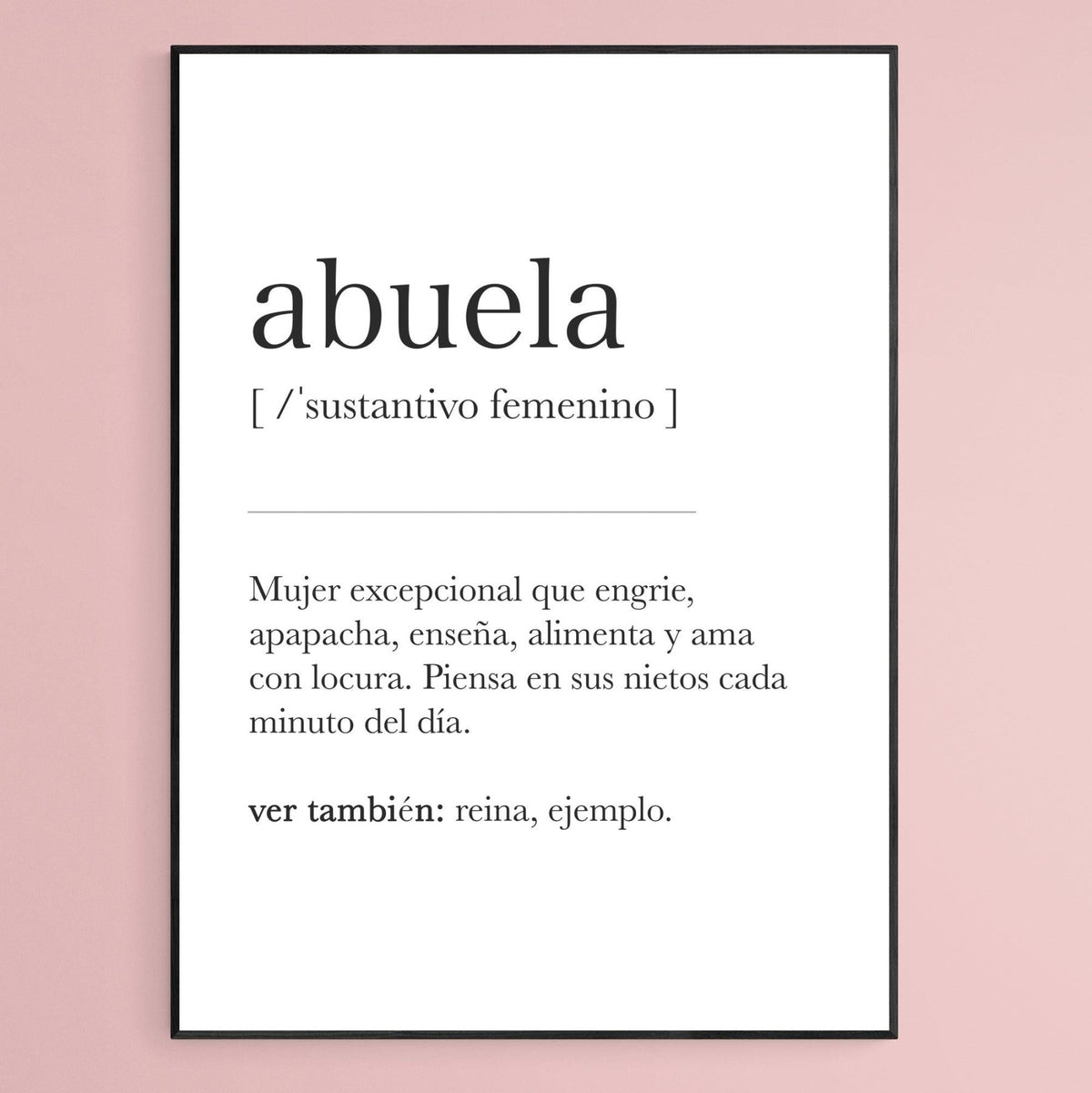 Abuela Definition Print - 98types