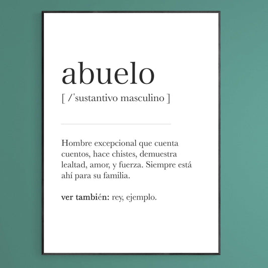 Abuelo Definition Print - 98types