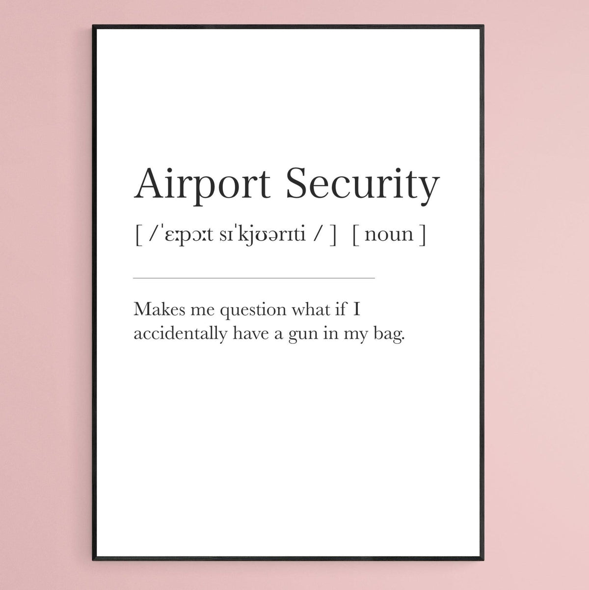 Airport Security Definition Print - 98types
